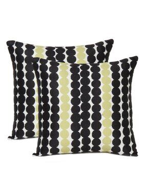 Oussum Bedroom Decorative Pillow Cover Cotton Marimekko Rasymatto Print Set of 2